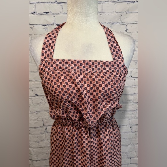 J Crew silk block floral printed boho strap sun dress size 4 - Picture 2 of 10